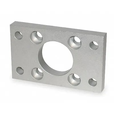 SPEEDAIRE Metric Cylinder Mounting Kit: Flange, Fits 100 mm Bore Dia - Flange Mounting Hardware