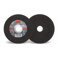 This 3M cut-off wheel is a Type 1 wheel with a 4-1/2 in diameter, 0.04 in thickness, and 7/8 in arbor. It features a ceramic abrasive with 60 grit for cool cutting of carbon and stainless steel. Suitable for metal fabrication and general maintenance cutting applications