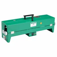 PVC pipe heater for bending conduit. Accommodates pipe sizes from 1/2 in to 2 in. Features a 10-minute preheat time. Suitable for on-site bending of PVC pipe in electrical and plumbing installations