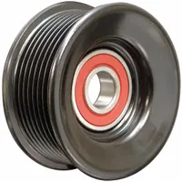 Steel ribbed serpentine idler pulley for light-duty engine accessory drives. Guides and tensions the serpentine belt in automotive and industrial applications. Compatible with 8PK belt trade size