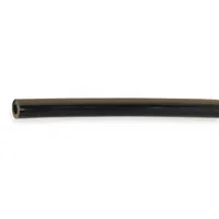 Black polyurethane tubing with 5/32 in ID and 1/4 in OD, 25 ft length. Shore A 98 hardness, maximum operating pressure 180 psi @ 70°F. Suitable for pneumatic systems, fluid transfer, and instrumentation lines in industrial automation and machining