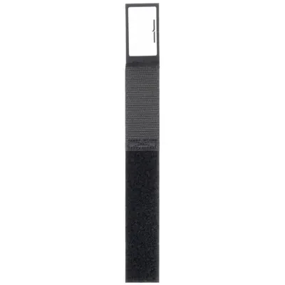 RIP-TIE Write-On Hook-and-Loop Cable Tie, 6 in L, 1 in W, Nylon, Black, 10 Pack - Write-On Hook-and-Loop Cable Ties