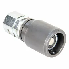 Socket-type hydraulic coupler nozzle with sleeve lock mechanism. Designed for use with WCA and WPA couplers in high-pressure fluid transfer systems. Enables quick, secure connections in industrial hydraulic applications.