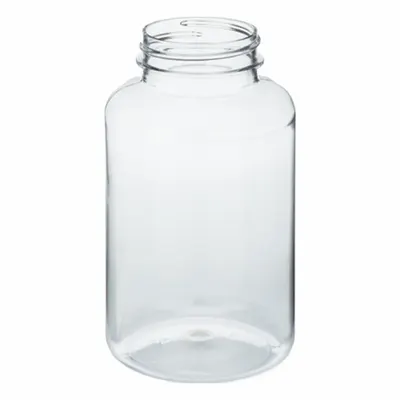 QORPAK Wide Mouth Bottle: PET, 300 mL, 10 fl oz, Colorless, 28-400, No Closure - PET Wide Mouth Round Lab Bottles