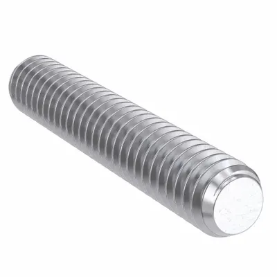 ACME Fully-Threaded Rod, 1"-5 Thread, 6 in Lg, Stainless Steel 18-8, Plain, 2 PK - Acme Fully-Threaded Rods & Studs