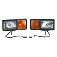 Halogen snowplow light with high and low beam capability. Surface mount design with swivel bracket for directional adjustment. Non-heated, blunt cut wire connection. Suitable for heavy-duty vehicles requiring auxiliary forward lighting in winter conditions