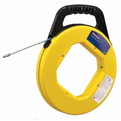 WESTWARD Nonconductive Fish Tape: 50 ft Lg, Manual Wind Tape Retraction - Non-Conductive Fish Tapes