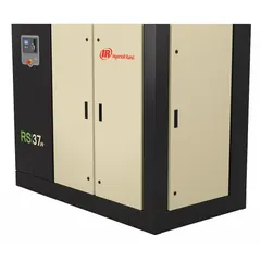 Tankless rotary screw air compressor rated at 40 hp and 220 cfm, operating on 575V AC three-phase power. Designed for continuous-duty industrial applications such as powering pneumatic tools, automation equipment, and manufacturing processes. Supplied without an integrated air receiver tank.
