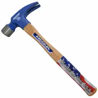 This 28 oz steel curved-claw hammer features a wood handle with a plain grip and a smooth face. The 18-inch overall length provides leverage for driving nails and prying materials in framing, demolition, and utility work