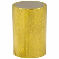 Round encased alnico magnet with 1/4 in outside diameter, 0.5 in thickness, and 0.14 lbf max pull force. Suitable for light-duty holding, sensing, or positioning tasks in industrial equipment where a compact, low-force magnet is required.