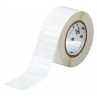 Pre-Cut Label Stock Roll: Tamper Indicating, 1/2 in x 2 in, 1/2 in, White (Gloss) (MPN THT-53-7546-3)