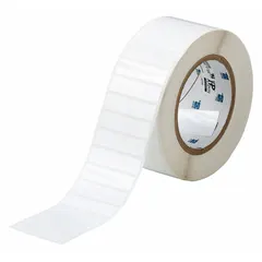 Tamper-indicating precut label roll with permanent adhesive. When removed, labels leave a VOID pattern on the surface to deter unauthorized access. Suitable for labeling equipment, components, and assets where tamper evidence is required. White gloss finish.