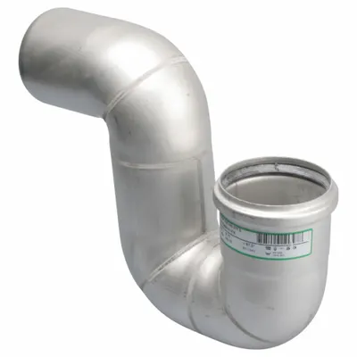 BLUCHER Trap: Stainless Steel, Unfinished, Silver, 3 in Nominal Pipe Size, 8 3/4 in Overall Lg - P-Traps