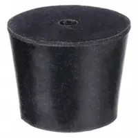 Stopper: SBR Rubber, 5 Stopper Size, 23 mm Bottom Dia, 27 mm Top Dia, 25 mm Overall Ht, Black (MPN 5-1H)