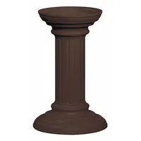 Pedestal: Aluminum, Powder Coated, Bolt Mounted, 27 3/4 in H x 17 3/4 in W x 17 3/4 in D (MPN 3396BRZ)