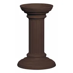 This powder-coated aluminum pedestal is designed for bolt-mounted installation of a cluster box unit. It measures 27 3/4 inches high by 17 3/4 inches wide by 17 3/4 inches deep and includes mounting hardware. Suitable for commercial or multi-tenant mailroom applications where a secure, weather-resistant base is required.