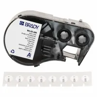 Combined Label and Ribbon Cartridge: Circle, 3/8 in, Cryogenic Autoclavable Nylon, Black on White (MPN M4-82-499)