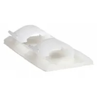 Cable Clip: 0.38 in Max. Bundle Dia., 0.49 in Slot Wd, 1 in Lg, 1 in Wd, Nylon 6/6, Natural, 100 PK (MPN ACC38-A-C)