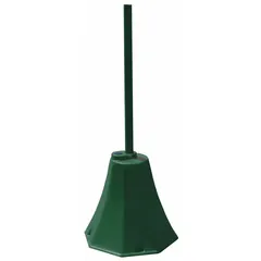 This portable sign post features a green octagon base with a 22 in length and a 30 lb weight for stability without permanent installation. The post measures 8 ft 2 in x 1-9/10 in x 2 in. It is used for temporary traffic control, parking guidance, and safety signage in areas such as construction zones, industrial facilities, and event spaces.