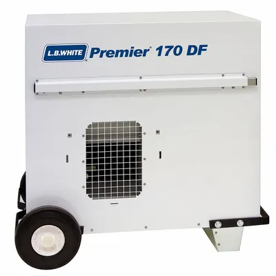 L.B. WHITE Portable Gas Ducted Tent and Remediation Heater: 170,000 BtuH - Direct-Fired Portable Gas Ducted & Tent Heaters