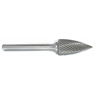 OEM Single-Cut Flame Bur, SH-41, 1/8" x 1/4" Head, 1/8" Shank - Single-Cut Flame Burs
