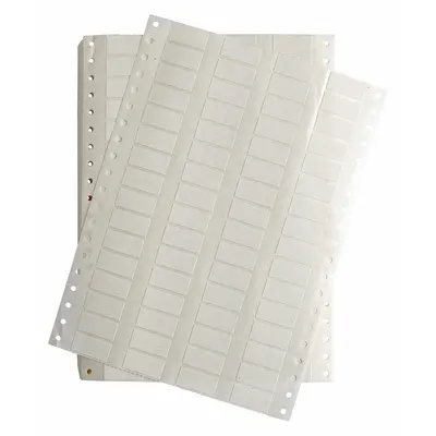 BRADY Dot Matrix Precut Label Sheet, 1/2 in x 1 1/8 in, Rubber, 10,000 Labels - Brady Dot Matrix Precut Label Sheets