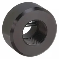 This mounting adapter connects a desiccant breather to a hydraulic reservoir. It features a 1 in NPT inlet and a flange connection for secure installation. Used in hydraulic systems to facilitate proper air filtration and sealing