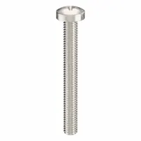 Machine Screw: M4x0.70 Thread Size, 35 mm Lg, 18-8, Stainless Steel, Plain, Pan, Phillips, 50 PK (MPN ZSCRW-266)