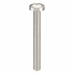 Pan head machine screws with M4x0.70 thread, 35 mm length, made from 18-8 stainless steel with a plain finish. Phillips drive with #2 drive size. Supplied in a 50-pack. Suitable for general fastening applications where a low-profile head and corrosion resistance are required.