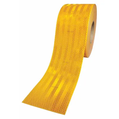3M Reflective Tape: Marking/School Buses, Yellow, 4 in Wd, 50 yd Lg - Vehicle Reflective Tapes