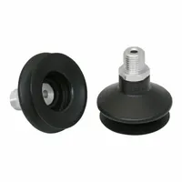 SCHMALZ Vacuum Pad Assembly: 1.5 Folds, G1/4 in, 47.5 mm Pad Dia, NBR, 55 A, Black, 31.6 mm Pad Ht (MPN 10.01.06.00082)