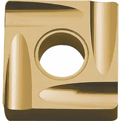 Square (S) indexable turning insert with PVD cermet grade. Designed for finish turning and light roughing of steels and stainless steels. Square shape provides four cutting edges for cost-effective machining.