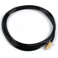 This TIG gas hose delivers shielding gas from the regulator to the torch. Constructed with a vinyl tube, it provides flexibility for routing in welding setups. Suitable for TIG welding applications requiring a gas delivery line