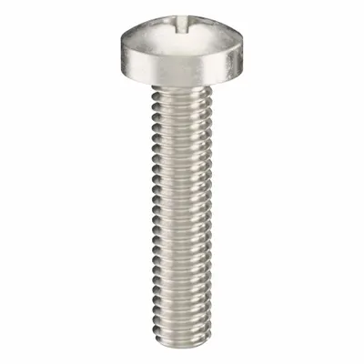USA INDUSTRIALS Machine Screw: M2.5x0.45 Thread Size, 12 mm Lg, 316, Stainless Steel, Plain - Pan Head Machine Screws