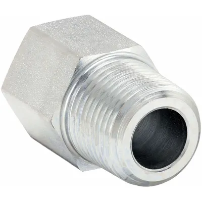 PARKER Metal Pipe Straight: Straight, Steel, 1/8 in - Hydraulic Threaded Extreme-Pressure Pipe Fittings