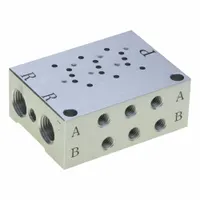 Valve Manifold: 3 Ports, Side Port, 0.12 Coefficient of Volume (Cv), Aluminum, Exhaust Port Included (MPN SS5YJ3-41-03-M5T)