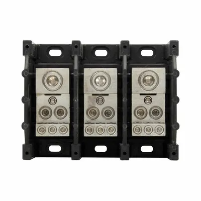 BUSSMANN Power Distribution Block: Open, Lug, Lug - Open Blocks with Lugs