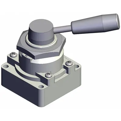 SMC Hand Valve: VH Series, Lever Actuator, 3/8 in NPT - VH Series Manual Air Control Valves