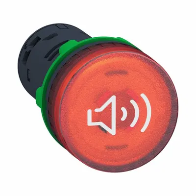 SCHNEIDER XB5KS2M4 Buzzer Alarm with Steady Light, 240V AC - Buzzer Alarms with Steady Light