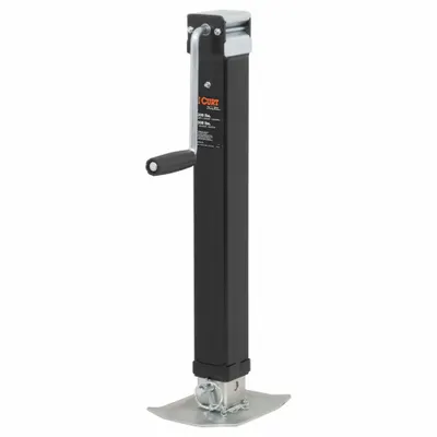 CURT 28575 Sidewind Weld-On Trailer Jack, 8,000 lb Capacity, 40-1/8 in Lift - Trailer Jacks without Wheels