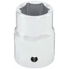 This 3/4" drive hand socket features a 1 1/16" SAE size with a 6-point standard configuration. The chrome finish provides corrosion resistance. Commonly used for tightening or loosening hex fasteners in automotive, industrial, and mechanical maintenance tasks.