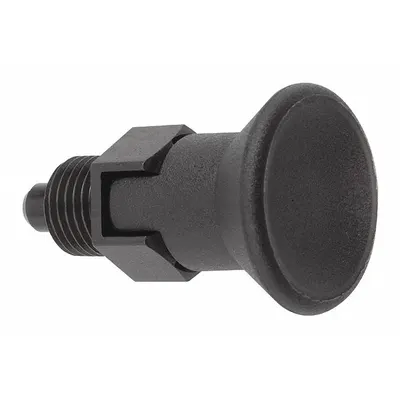 KIPP Locking Short-Pin Pull-Knob Indexing Plunger, M16x1.5, Steel - Locking Short-Pin Pull-Knob Indexing Plungers