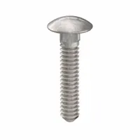 Carriage Bolt: Square Neck, #10-24 Thread Size, 1 in lg, Stainless Steel, 316, Plain, 10 PK (MPN ZBOLT-4988)