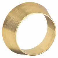 Brass double-ferrule compression fitting for 1/2 in OD tubing. Part of the A-LOK series, compatible with Swagelok fitting brands. Used to create leak-tight connections in industrial fluid and gas systems