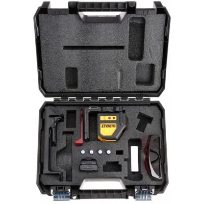 DEWALT Cross Line Laser: 2 Lines and 0 Dots, Red Beam, 0 Planes, ±0.125 in Accuracy - Cross-Line Laser Levels