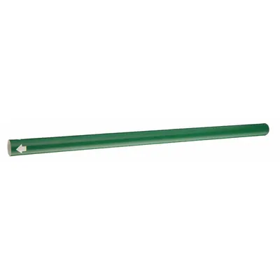 BRADY Pipe Marker: Green, White, Fits 3/4 to 1 3/8 in Pipe O.D., 1 Pipe Markers - Blank Snap-On Pipe Markers