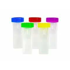 Staining jar for laboratory slide processing. Constructed from polypropylene copolymer. Measures 98 mm in height and 30 mm in width. Suitable for histology, pathology, and cytology workflows requiring consistent reagent exposure.