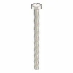 M3x0.50 thread, 35 mm length, 18-8 stainless steel, plain finish, pan head, Phillips drive, #1 drive size. Suitable for general fastening applications in machinery, electronics, and equipment assembly. Supplied in a 100-piece pack.