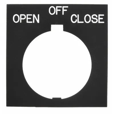 EATON Legend Plate: 30 mm Panel Mounting Size, Rectangular - Push-Button Rings & Plates