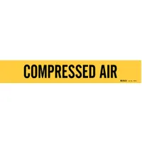 Pipe Marker: Compressed Air, Yellow, Black, Fits 2 1/2 to 7 7/8 in Pipe O.D., 1 Pipe Markers (MPN 7058-1)